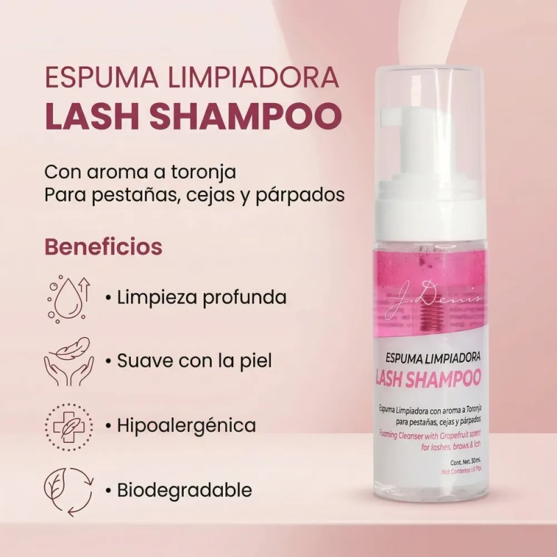 Lash Shampoo Limpieza Profesional J Denis Para Pestañas Mink