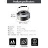 CAMPINGMOON Camping Kettle 1L Portable Ultra-Light Coffee Tea Pot S1000