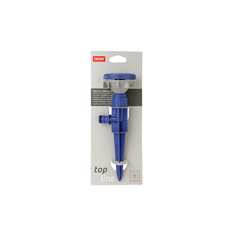 Tatay 0020501 Rotating Head Sprinkler On Spike, Blue, 8x6.6x21.5 cm