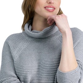 Kenneth Cole REACTION Women's Long Sleeve Cowl Neck Tunic Sweater, Heather Grey, Small