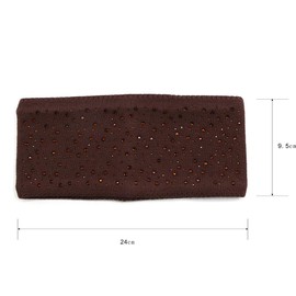 AnJuHoPa Headband with Rhinestones, Earmuffs with Soft Fleece Lining, Winter Headwear for Women