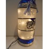 Dallas Cowboys inspired Wine Bottle Lamp Stained Glass look Lighted
