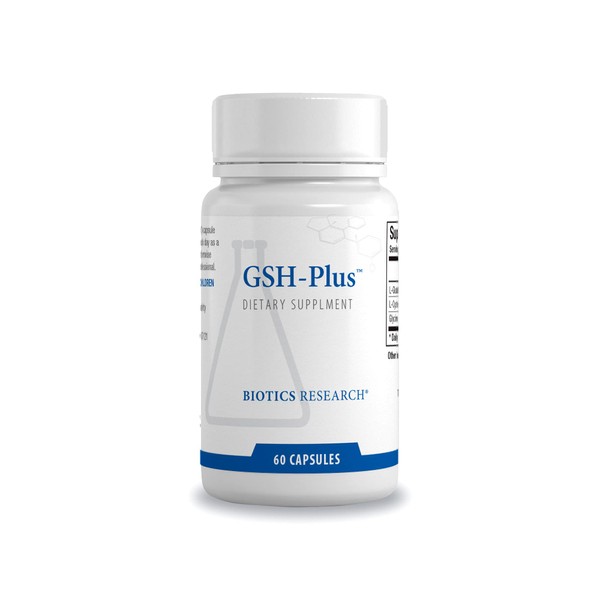 BIOTICS Research GSH Plus 150 milligrams Glutathione and Glycine, Strong Antioxidant, Cellular Health 60 Caps
