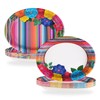 50Pcs Mexican Fiesta Party Plates 10" x 12" Large Disposable