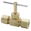 Parker NV105C-5 Brass Needle Valve, Compression to Compression, 5/16 in