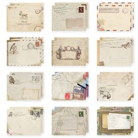 EORTA 60 Pieces Mini Paper Envelopes Small Retro Envelop Mailers Vintage European Style Stationery Greeting/Invitation Tools for Kids Children Students Art Craft DIY, 3.7" X 2.8"