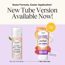 LilyAna Naturals Bakuchiol Face Lift Cream with Sea Moss and Peptide Complex - Face Cream for Women - Moisturizing and Lifting Facial Cream - Anti-Aging Overnight Moisturizer - Made in the USA - 1 oz