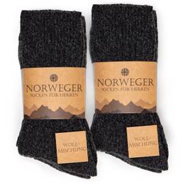 Occulto Men's Norwegian Socks Pack of 6 (Model: Finn), charcoal