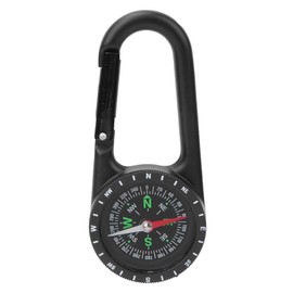 Eddwiin Compass, Zinc Alloy Portable Carabiner Compass with Graduated Ring Outdoor Navigation Tools,Travel Accessory for Outdoor Camping ，Hiking, Navigation