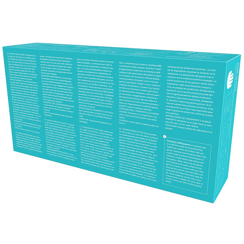 EUROPAPA® Disposable Nitrile Examination Gloves, Powder–Free, Latex–Free, Sterile, Box of