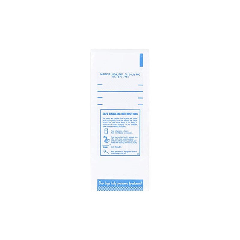 MAINCA Pork Sausage Freezer Bags - 1 Lb. Size, Disposable,