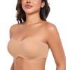 DotVol Women's Large Sizes Underwired Unpadded Bandeau Strapless Multiway Bra,