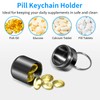 Pill Keychain Holder- Small Pill Box Waterproof Pills Fob Organizer