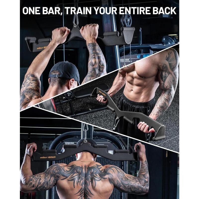 M MANUEKLEAR Lat Pull Down Bar with 6 Ergonomic Handles,