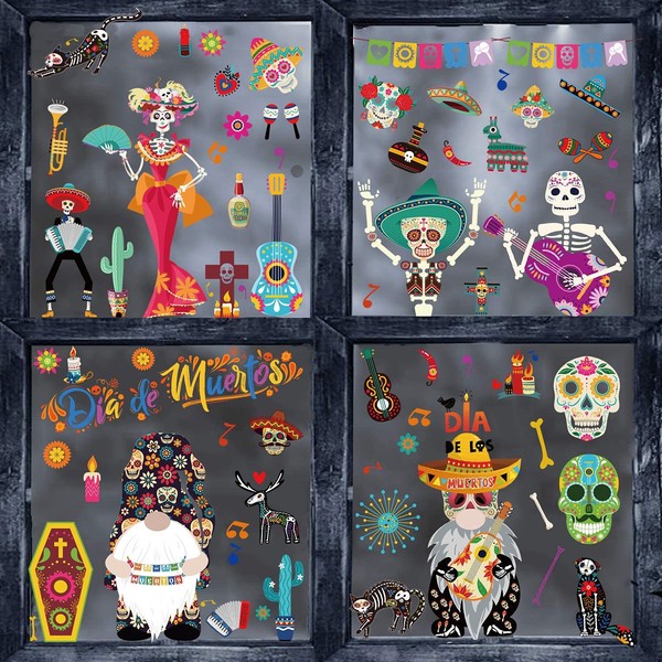 The Day of The Dead Window Clings for Glass Windows