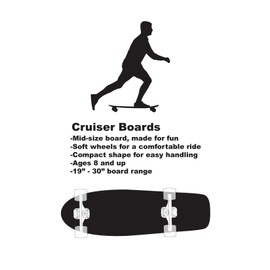 Kryptonics In-Lay Cruiser 28" Skateboard, Solid