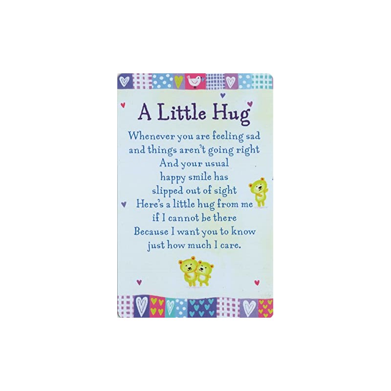 Heartwarmers A Little Hug Keepsake Card & Envelope 3.5" x