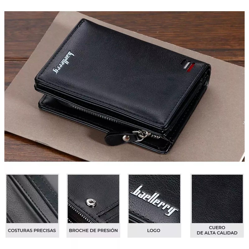 Baellery Cartera Minimalista para Hombre Tarjetero