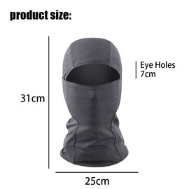 Geli Ski Face Mask, Windproof Full Face Mask UV Protection Balaclava Hood Thermal for Men and Women– Skiing, Snowboarding, Motorcycle, UV Protection & Wind Protection (Grey)