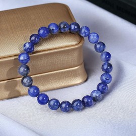 Sahoottie Blue Sodalite Bracelet Crystal Bracelets for Women 8mm Bead Bracelets for Women Blue Bracelet Jewellery