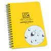 全天候サイドスパイラルノート、4 5/8" ×7" 、イエローカバー、メトリックフィールドパターン(番号363)