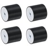 sourcing map 4Pcs 40 x 40mm M8 Thread Female Rubber