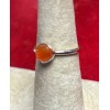 Natural Creations sterling silver stackable ring Size 9 Carnelian Raw