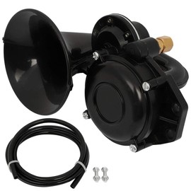 ANPART Car Horn Car Snail Horns Electric Horn 12V 110DB Train Air Horn Loud Auto Horn Electric Horn Kit for 12V Vehicles Lorrys Trains Boats Vans Kit (Black)