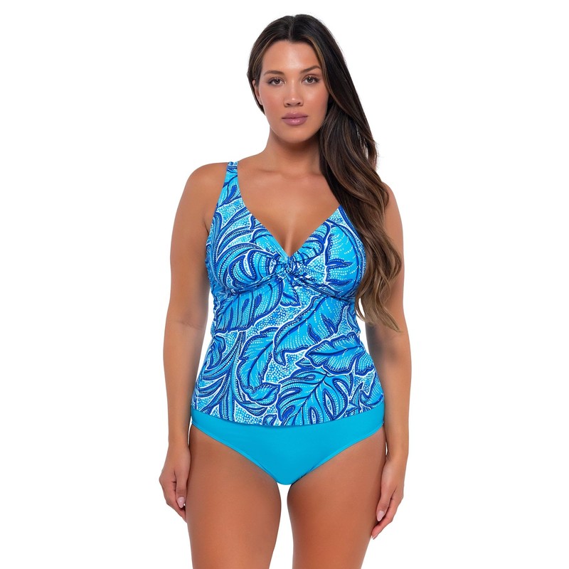 Sunsets Twist Tankini para mujer, Seaside Vista, 28-32E/G