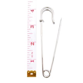 Firefly 20 Pcs Extra Large Safety Pins, 4" Heavy Duty Steel Metal Lock Pin Fasteners for Blankets, Skirts, Crafts, Kilts (Silver)