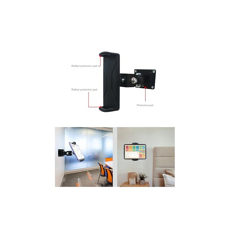 Soporte de pared para tablet, diseño giratorio, ajuste arbitrario, multiángulo,