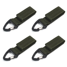 JEELAD Key Ring, Keychain, Tactical Ring, Carabiner, Velcro, Molle, Tactical Pouch Bag, Airsoft Game, Hook, Backpack, Compatible, Multi-functional