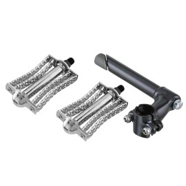 OG Stem 2-Screw 21.1 Black & Pedals Butterfly Triple Square Twisted 1/2" Chrome