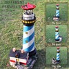 18" Solar Lighthouse with Rotating Beacon,Big Solar Powered Lighthouse,Outdoor Lighthouse