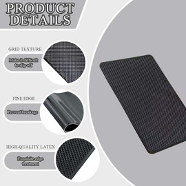 KYLOS 3 Stück Auto Armaturenbrett Anti Rutsch Matten,Antirutschmatte Anti Rutsch Matte,Silikon-Fixiermatte,Waschbare Silikon Gel Auto Innenmatte Zum Halten Von Handy Schlüssel Sonnenbrille Münzen-190×