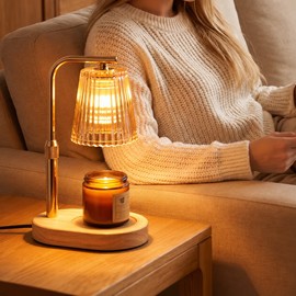 Dimmable Candle Warmer Lamp, Flameless Electric Wax Warmer for Scented Candles, Decorative Candle Lamp for Bedroom and Living Room