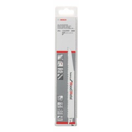Bosch Professional 5 pieces Sabre Saw Blade S 1110 VF Heavy for Wood and Metal (Length 225 mm, sabre saw accessories)