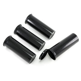 Skyway Viper Waterproof Airtight Smell Proof Stash Box Odor Sealing Container Prescription Vial Bottle with Child Resistant Squeeze Top Cap 7.5 OZ 60 Dram - Set of 4 (Black)