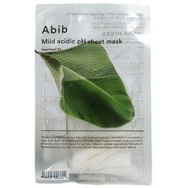 Aviv Abib Mildly Acidic pH Sheet Mask Houttuynia Cordata Fit 30ml, 1 Pack, 40 Pieces / 아비브 약산성 pH 시트 마스크 어성초 핏 30ml, 1개입, 40개