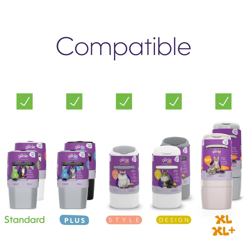 Litter Genie Refill Bags | Standard 3-Pack, 28 total ft