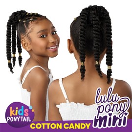 Sensationnel Lulu Pony Mini Cotton Candy - ponytail drawstring for kids synthetic pony up do wig piece - LULUPONY Mini Cotton Candy (SM2/27)