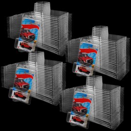96 Pcs Clear Protector Cases Model Car Clamshell Cases Display Case Clear Protective Packs Car Blister Pack Covers Compatible with Hot-Wheels for Storage, 7.5 x 5 x 2 Inch