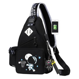 YzwGlm Luminous Pattern Sling Daypacks Bag Crossbody Chest Backpack Casual Lightweight Outdoor Hiking Travel Shoulder Bag