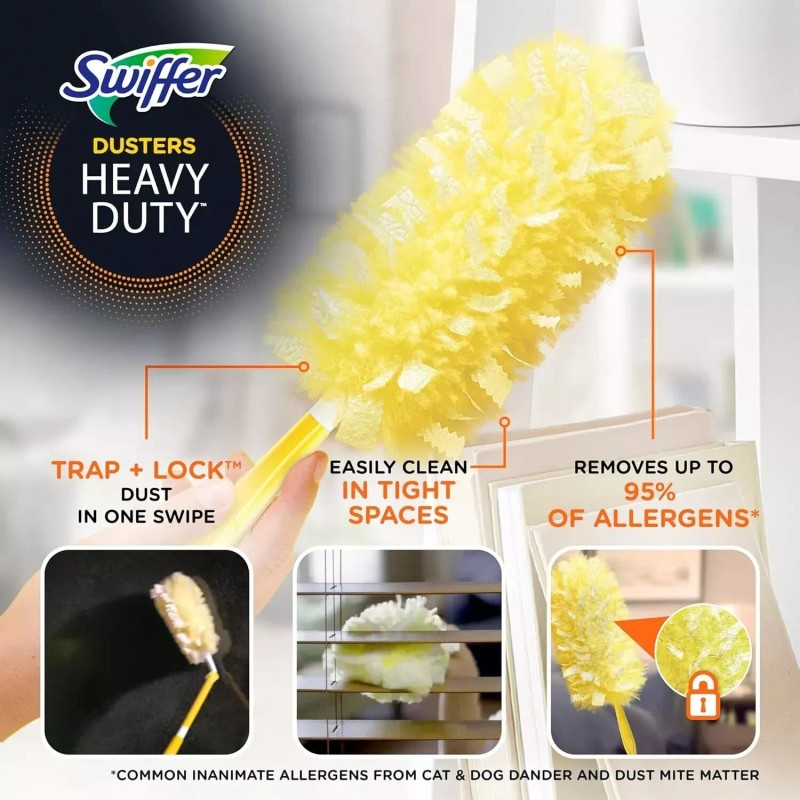 Swiffer Dusters Heavy Duty Multi-Surface Duster Refills, Unscented, 11 Count
