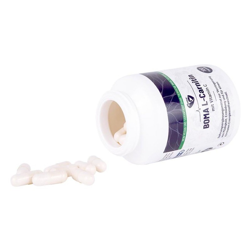 Boma Lecithin 100 L-Carnitine Capsules with L-Carnitine Tatrate (Carnipure) and