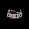 Women Fashion Classical Elegant Alloy Rhinestone Flower Bracelet Jewelry