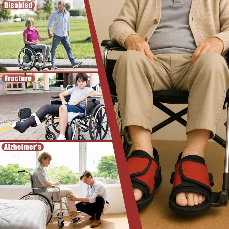 Wheelchair Foot Rest Straps for Elderly & Disabled - Non-Slip