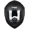 Crown Racing Modular Motorcycle Helmet with Flip-Up Design, Matte Black,