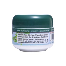 Auromere Ayurvedic Neem Balm - All Natural Rosacea, Eczema And Psoriasis Cream for Face and Body - Contains 34% Neem Oil for Skin - Soothes Dry, Itchy or Sensitive Skin and Reduce Redness - 2oz