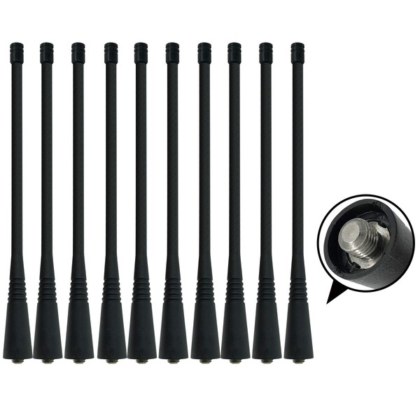 High-Gain 403-512MHz UHF Antenna Replacement for CP185/CP200 Radios | 10-Pack